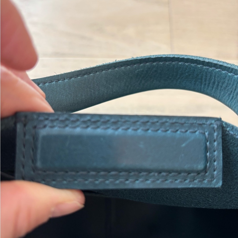 Madewell teal blue Sydney saddle leather bag - Picture 9 of 9